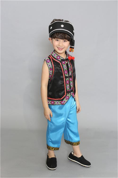 傣族_傣族泼水节儿童衣服男童少数民族服装儿童傣族儿童服装男男童